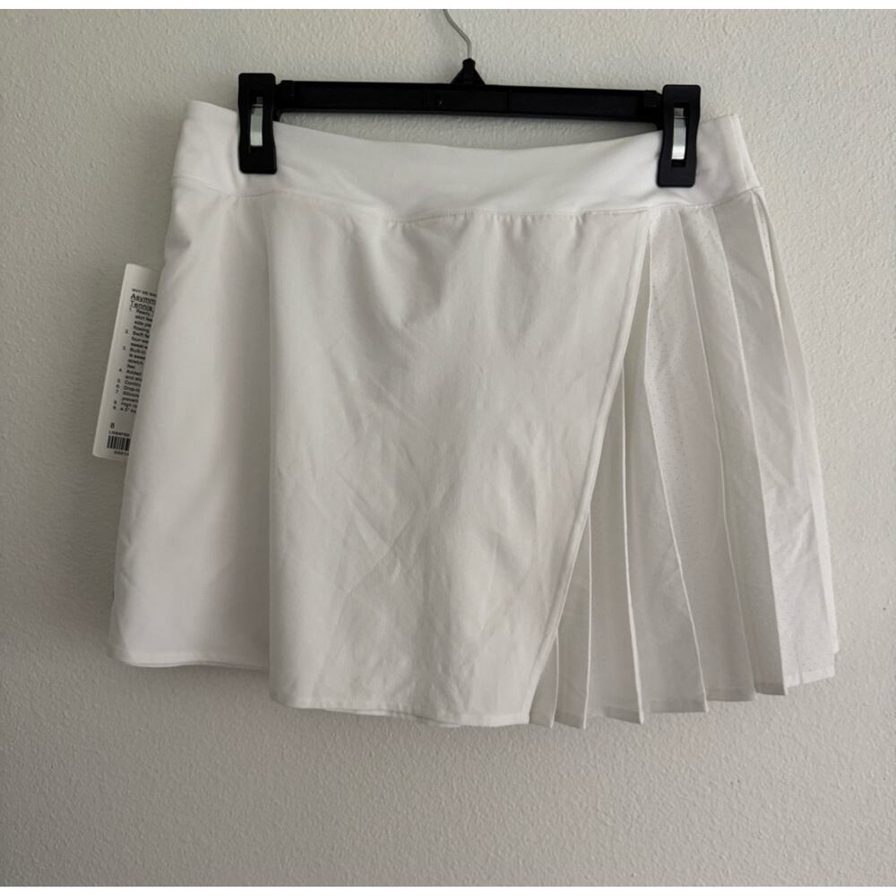 Lululemon Varsity High-Rise Pleated Tennis Skort White Size 8